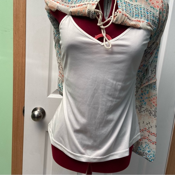 Daniel Rainn women sheer lined tank top adjustable straps blouse. Size S. Used.. - Picture 4 of 8